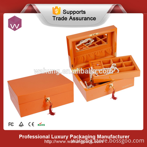 High quality factory wholesale green wooden jewelry gift box